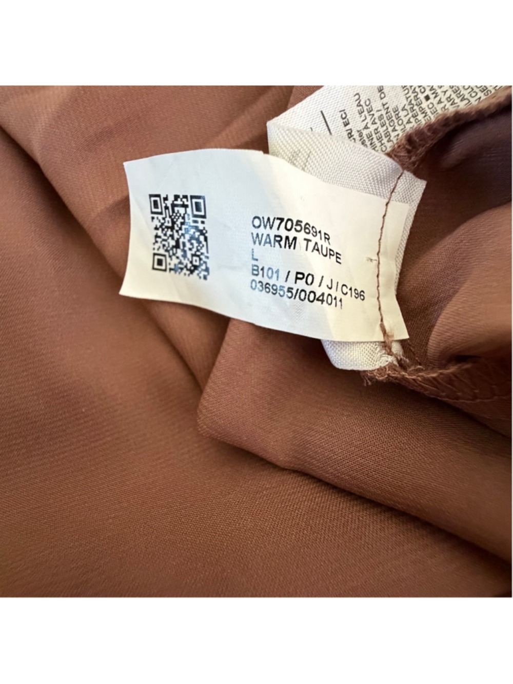 NWT Old Navy Ruffled Satin Boho Maxi Dress Warm Taupe Brown Size L - Picture 7 of 8
